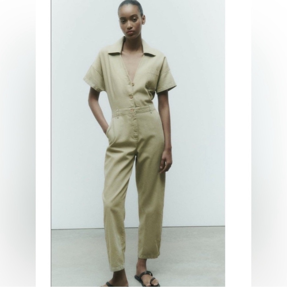 Zara Jumpsuit Khaki